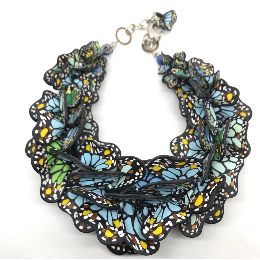 Gloria Danvers Art to Wear signature piece, a “Flutter of Butterflies”